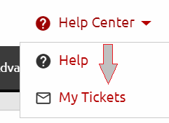 Support Ticket in Control Panel