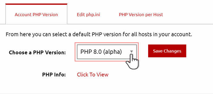 PHP 8 (Alpha) Enable