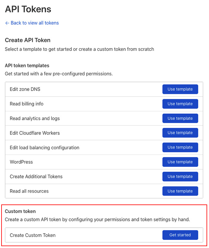 Cloudflare API Token